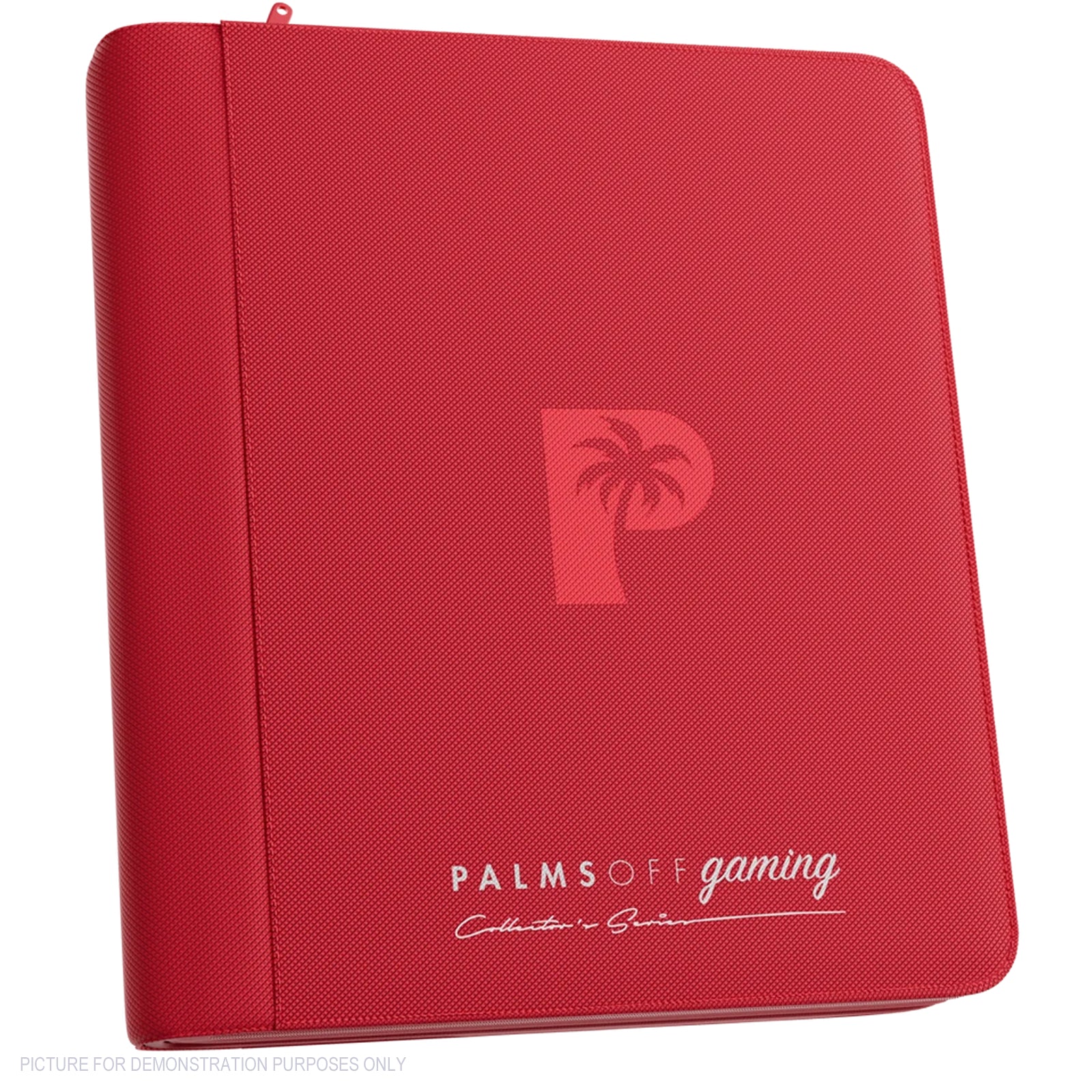 Palms Off Gaming Collector's Series Top Loader Zip Binder - 4 Pocket - Red